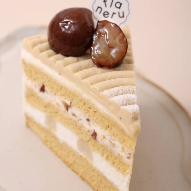 〈季節限定〉ほっこりやさしい秋の味わい🌰
『きび糖のショートケーキ(栗)』

きめ細かくふんわりと焼き上げたきび糖のスポンジに、刻んだ渋皮栗入りのクリームやマロンペースト入りのクリームを合わせました。

きび糖のやさしい甘さと、栗の豊かな風味が相性抜群の秋限定のショートケーキです🍴

ゆったりとしたおやつ時間に、ぜひお楽しみください。

販売期間：2026年10月1日(木)～2026年11月30日(月)
※販売期間は前後する場合がございます。

フラネル　阪神梅田本店
📍阪神百貨店　梅田本店　地下1階

#栗 #マロンスイーツ  #ショートケーキ #梅田スイーツ　#flaneru